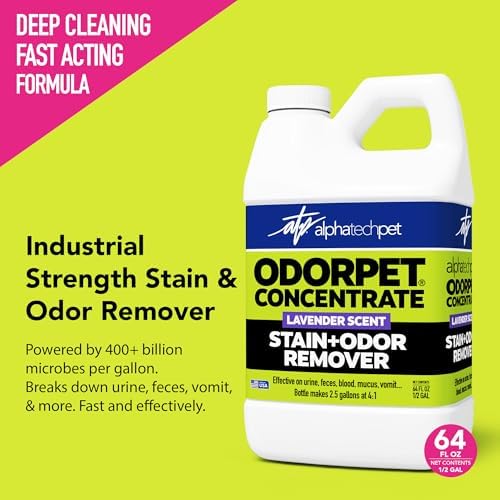ATP OdorPet Concentrated Stain and Odor Remover, Lavender Scent, 64 Fl Oz