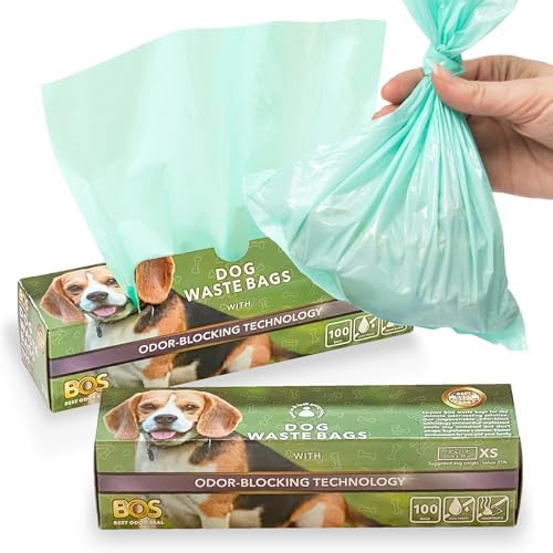 BOS Odor-Sealing Dog Poop Bags for Pet Waste - Disposal Doggy Bags - Scent & Smell Free (Pack of 2)