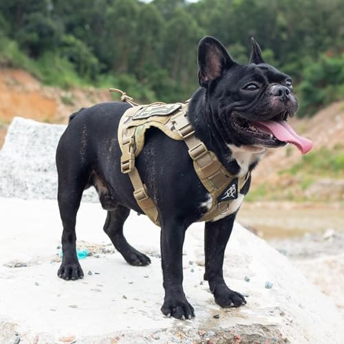 OneTigris Tactical Dog Harness with Handle No-Pull Adjustable for Small Dog