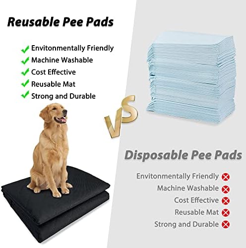 Washable Pee Pads for Dogs 48"x48" Reusable Puppy Pad Pet Training Pads, Waterproof Mat Non-Slip, Dog Pee Pad Whelping Pads Dog Mat-Playpen,Crate,Sofo,Car,Potty,Bed