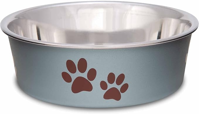 Loving Pets Bella Dog Bowls - Stainless Steel Dog & Cat Bowls - Spill Proof Dog Food Bowl, Cat Bowl, Puppy Essentials & Pet Supplies Great for Home & Travel (Small 10-20 lbs, Blueberry)