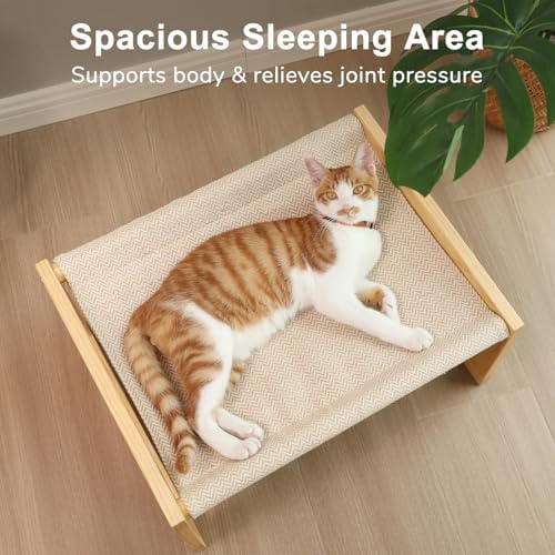 FUKUMARU Large Cat Hammock, Raised Dog Bed for Indoor and Outdoor, Washable