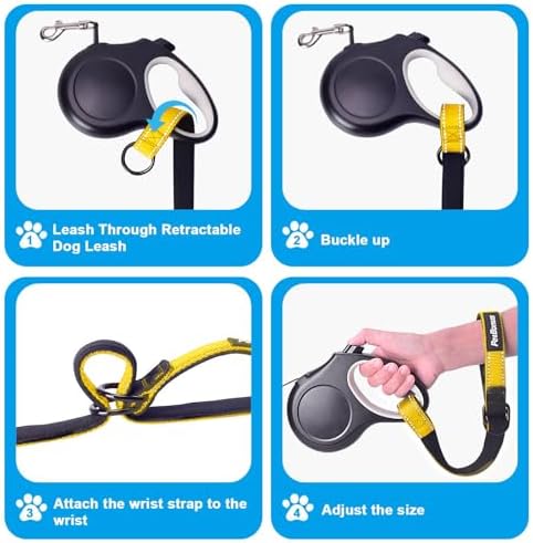 PetBonus Short Dog Leash, Safety Wrist Strap for Dog Retractable Leash