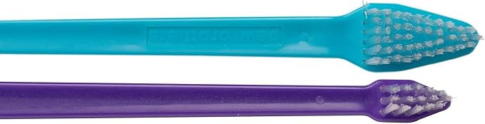 Paw Brothers Dual-End Dog Toothbrush for Small and Large Dogs, Dog Teeth Cleaning, Pet Dental Care, Pink and Blue Toothbrushes, Puppy Essentials, Pet Accessories, 50 Pack