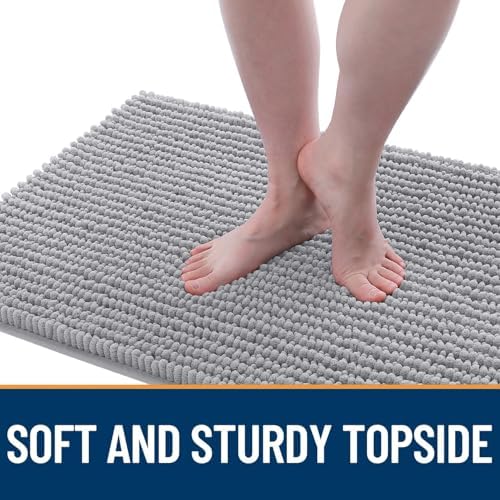 OLANLY Dog Door Mat for Muddy Paws 34x21, Extra Absorbent Chenille Mud Mat