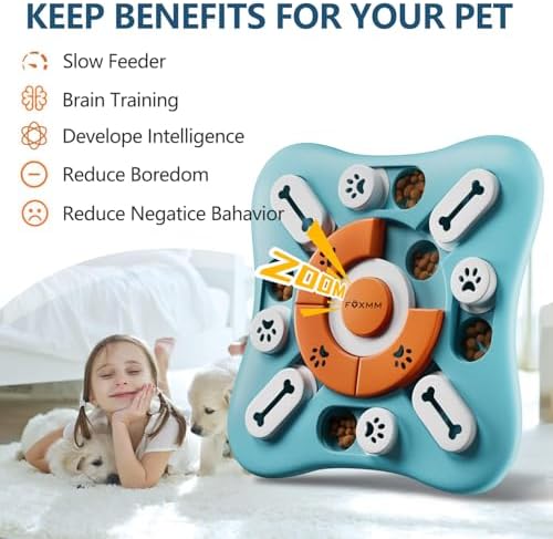 FOXMM Interactive Dog Treat Puzzle Toys for IQ Training&Mental Stimulating