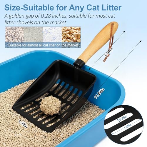 Cat Litter Scoop, Metal Litter Scoop, Short