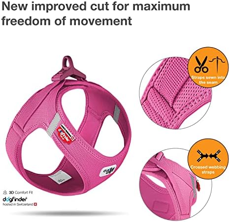 Vest Harness curli Clasp Air-Mesh Fuchsia XL