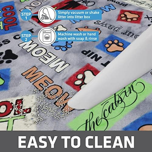 Drymate Cat Litter Box Mat, Litter Trapping Mat, Multicolor, 20x28