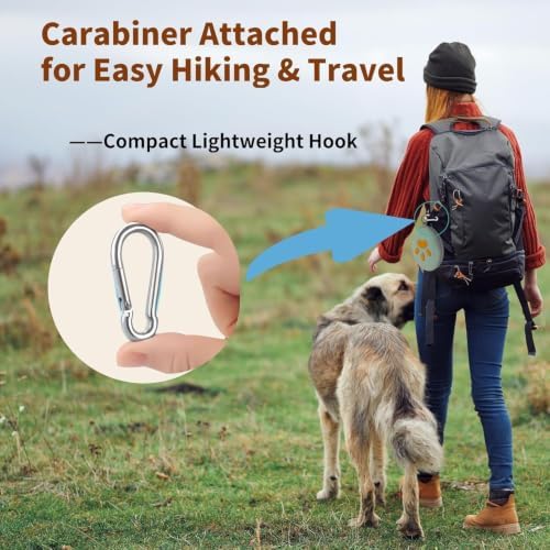 2-in-1 Collapsible Dog Travel Bowl Portable Silicone Carabiner