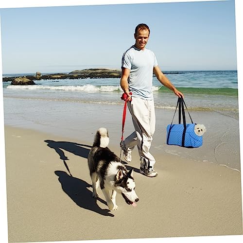 Mikikit 1pc Pet Outdoor Storage Shoulder Bag Easy to Fold and Carry Comfortable Strap