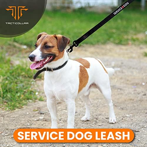 Tacticollar - Service Dog Leash, Strong Nylon Leash, Soft Neoprene Padded Handle, Embroidery (4ft Length x 1in Width)
