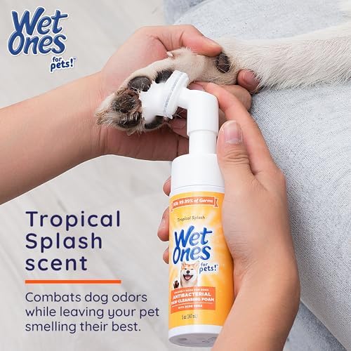 Wet Ones for Pets Foam Dog Paw Cleaner, Tropical Splash Scent, 5 Oz