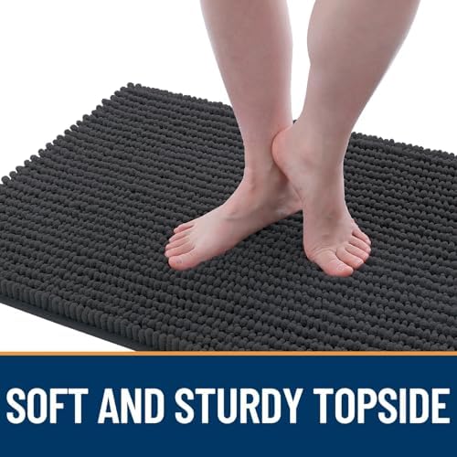 OLANLY Dog Door Mat for Muddy Paws 36x24, Extra Absorbent Chenille Mud Mat