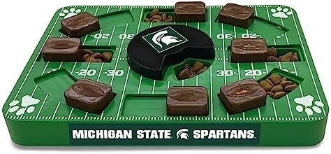 Pets First NCAA Michigan State Spartans Puzzle Toy, Puzzle Treat Dog Toy, Interactive Dog Treat Toy, Dog Puzzle Feeding Slow Toy