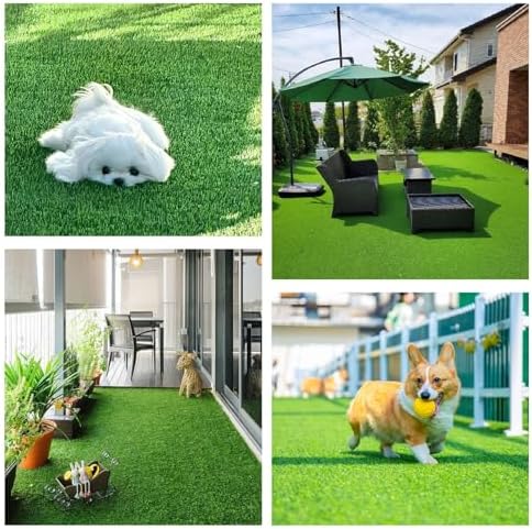 Artificial Grass Rug Turf for Dogs Indoor Outdoor Fake Grass for Dogs Potty Training Area Patio Lawn Decoration (98.3 x 39.4 Inch (Pack of 1))
