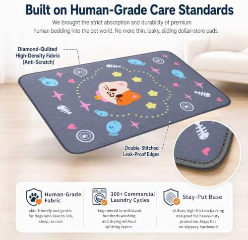 Washable Dog Pee Pad Reusable Puppy Training Pad 1 Pack 72"x72"