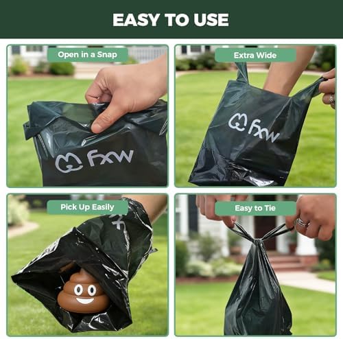 FXW 2-Ply Durable Dog Poop Bags, Extra Thick Leak-Proof, 200 Count