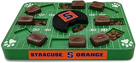 Pets First NCAA Syracuse Orange Puzzle Toy, Puzzle Treat Dog Toy, Interactive Dog Treat Toy, Dog Puzzle Feeding Slow Toy