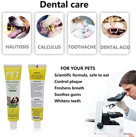 Puppycute 2 Pack Pet Toothbrush and Toothpaste for Dogs & Cats, Best Soft Silicone Pet Finger Toothbrush for Small Dogs Puppy Doggy, Dog Toothpaste Beef Flavor