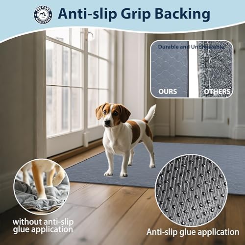Bunlitent Reusable Puppy Pads 36" x 48", 3 Pack, Grey, Whelping pad