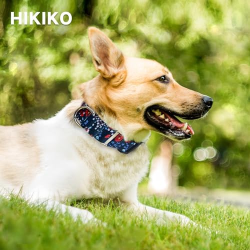Hikiko Martingale Collar for Dogs with Special Pattern,Adjustable,M