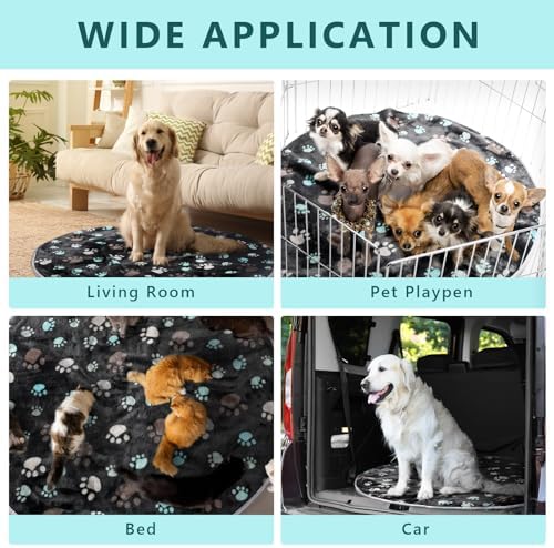 4 Pack Washable Whelping Pad Whelping Supplies Absorbent Reusable Puppy Training Pads Reusable Dog Mat for Floor Non Slip Washable Pee Mat for Dogs(Dark Gray,32 Inch)