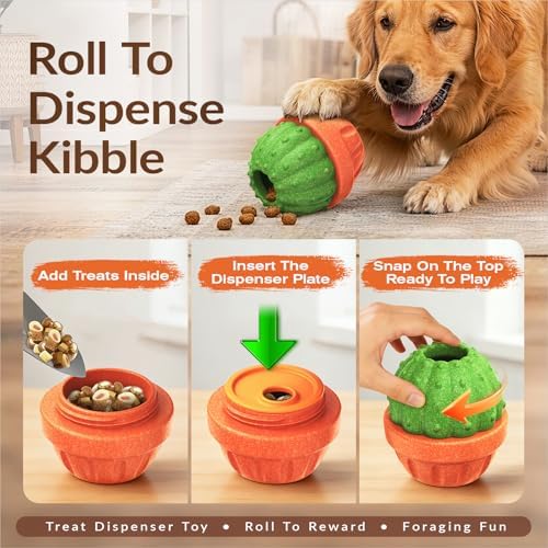 KADTC L, 3 in 1, Frozen Treat Dog Toy, Kibble Dispenser & Chew & Lick Ball