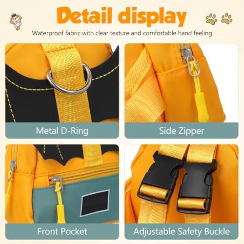 VILLCASE Dog Pack Pet Backpack Dog Harness Bag Self-Wearing Pet Supplies Carrier with Pockets Adjustable Waterproof Backpack for Dogs to Wear for Small Dogs Travel Hiking Daily Use