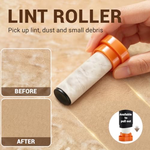 Fabric Shaver, 3 in 1 Lint Remover with Hair Remover Brush & Lint Rollers, Digital Led Display, 3 Speeds with Replaceable Blades, Remove Pilling for Clothes, Furniture, Sweater, Couch, Blanket, Pet