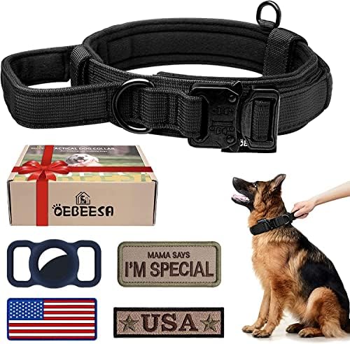 Tactical Dog Collar with Handle, Heavy Duty Nylon for Large Dogs