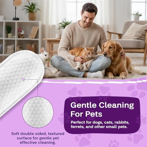 Dog & Cat Dental Wipes - Finger Toothbrush for Plaque, Tartar & Breath