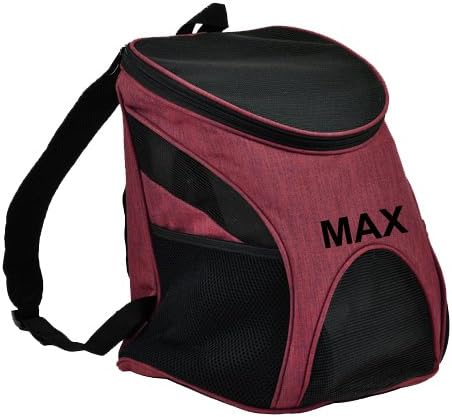 Dogline Personalized Front and Backpack for Dogs/Cats - Two Sizes - Airline Approved - Small, Red