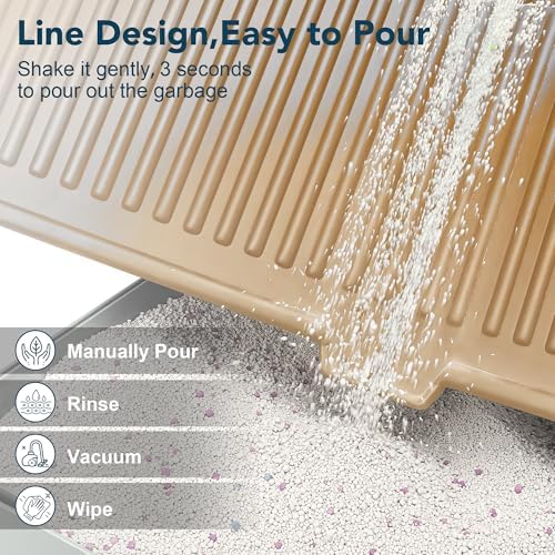 UPSKY Large Cat Litter Mat 31" x 24 Waterproof and Washable, Soft on Paws