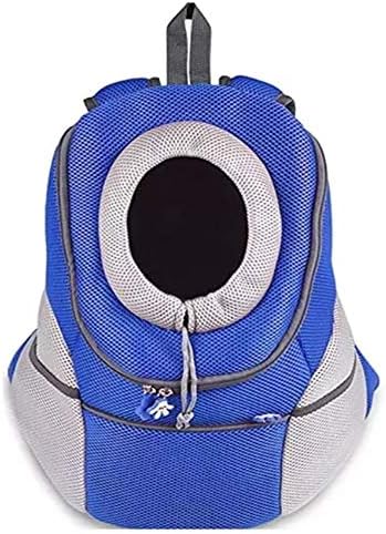 TWC Dog Cat Pet Carrier Backpack Carrier Bag with Opening for Neck and Head (Pink, Black and Blue) (Blue)