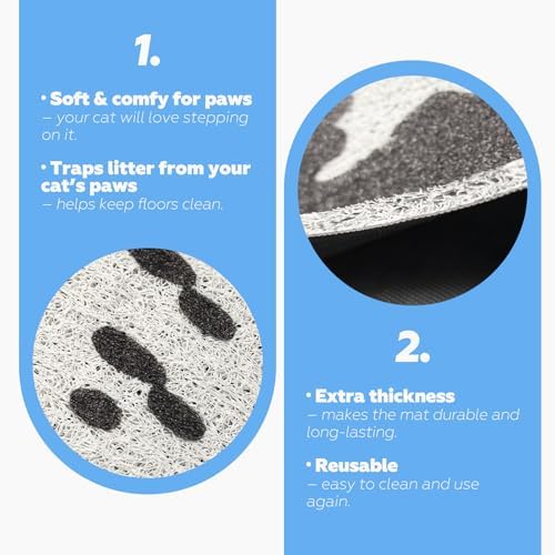 Doro Cat Litter Mat 23x15 Inch Waterproof Litter Trapping Mat
