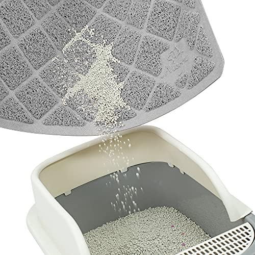 Niubya Premium Cat Litter Mat, Litter Box Mat with Non-Slip and Waterproof Backing, Litter Trapping Mat Soft on Kitty Paws and Easy to Clean, Cat Mat Traps Litter from Box