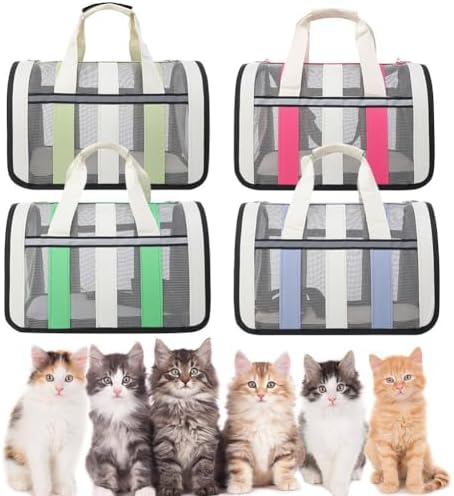 Cat, Dog Carrier, Airline Approved Pet Carrier for Cats and Dogs up to 20 Lbs, Soft, Foldable, Washable Travel Bag for Small to Medium Pets, Portable Comfortable Cat Dog Carrier for Home Outdoor Use