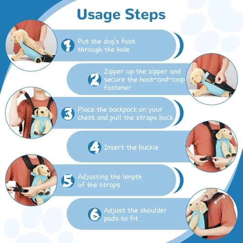 YUDODO Pet Dog Carrier Backpack Adjustable Front Carrier for Small Dog Cat