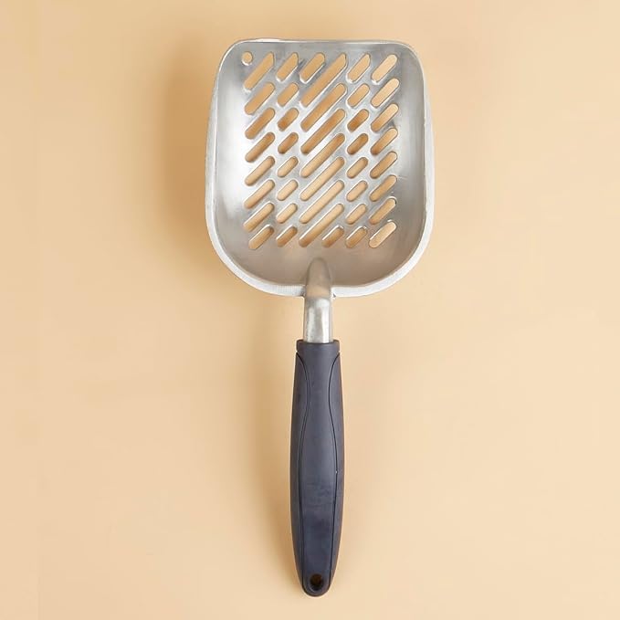 Navy Blue Metal Cat Litter Scoop Durable Aluminum Screen Cat Litter Shovel Kitten Poop Scooper