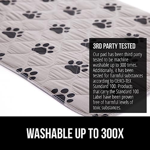 GORILLA GRIP Washable Puppy Pads, Slip Resistant Dog Crate Mat, 2 Pk, 28x18