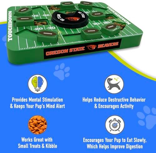 Pets First NCAA Oregon State Large Puzzle Toy, Dog Puzzle Treat Toy, New Large Size, Interactive Dog Treat Toy, Dog Slow Feeding Toy