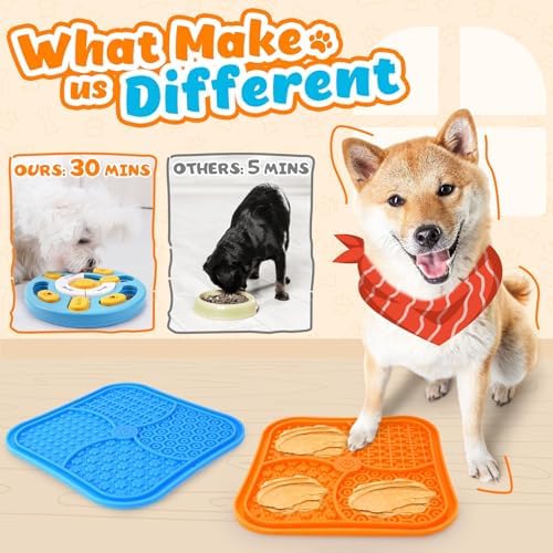 KIPRITII Dog Puzzle Toys with Dog Lick Mat for Small & Medium Dogs