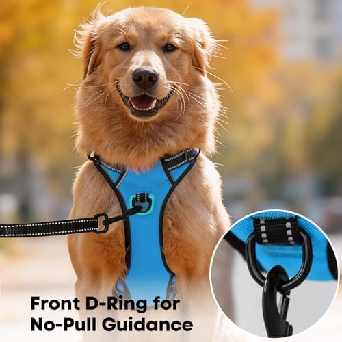 PoyPet No Pull Dog Harness Small, Reflective Vest with Front Clip & Handle