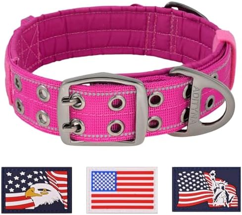 ADITYNA Heavy Duty Dog Collar for Extra-Large Dogs with Traffic Handle