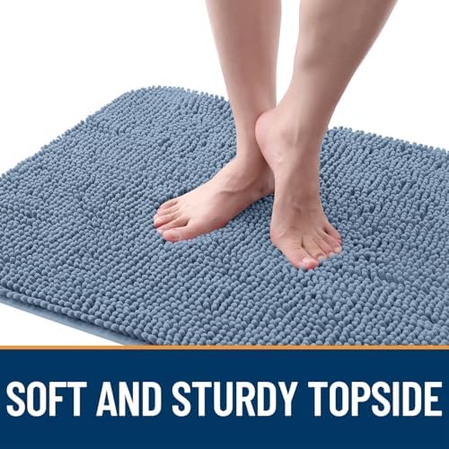 OLANLY Dog Door Mat for Muddy Paws 59x35, Super Absorbent Chenille Mud Mat