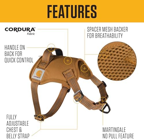 Carhartt Nylon Duck No Pull Dog Harness Gravel L