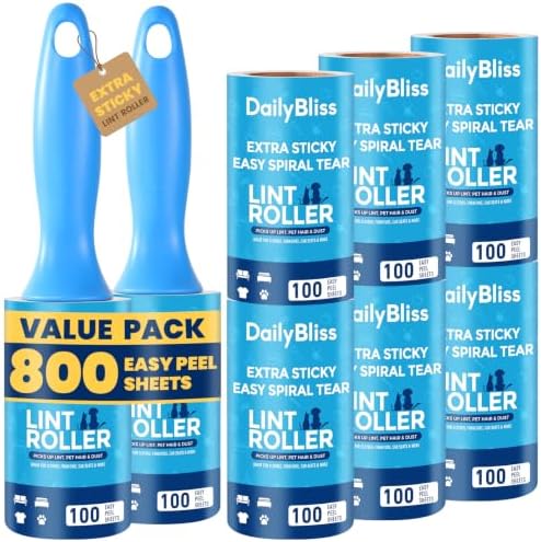 Extra Sticky Lint Roller for Pet Hair, 800 Sheets with 2 Handles