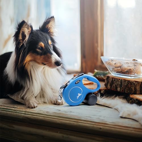FLEXI® Classic Cord Retractable Dog Leash, Medium, 16 ft - Blue