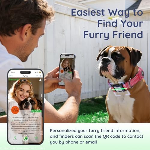 Airtag Dog Collar for Medium Dogs, Reflective Dog Collar with Airtag Holder